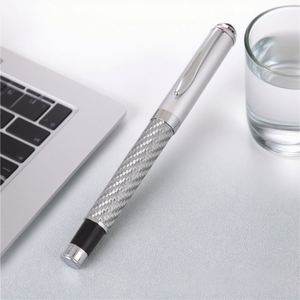 High Quality Custom Company Logo Signature Carbon Fiber <b>Metal</b> <b>Roller</b> Gift Promotional Ballpoint Pens for Business - Product Image 2