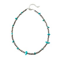Collier de perles CCB Navajo fait main collier ras de perles de Turquoise occidentale pour femme homme cadeau