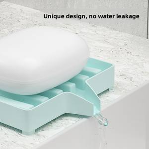 Porte-savon moderne et créatif en plastique, portable, avec égouttoir et support de rangement pour savon - Product Image 5