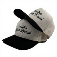 Gorra de Béisbol Unisex de Alta Calidad, Personalizada con Bordado 2D y 3D, en Tela de Algodón Beige y Negro, Estructurada, para Bodas y Cumpleaños