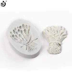 แม่พิมพ์ซิลิโคนรูปดอกไม้ทรงรีสำหรับทำเค้กฟองดองแม่พิมพ์ช็อคโกแลต3D สำหรับอบในครัวเครื่องมือตกแต่งเค้กแบบทำมือ