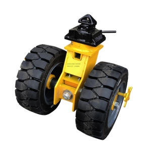 16 "Heavy Duty Swivel Steel <span class=keywords><strong>Caster</strong></span> Wheel Kit Bremse 6 Tonnen Kapazität Dual Solid Rubber Offroad ISO Versand behälter Umzug - Product Image 2
