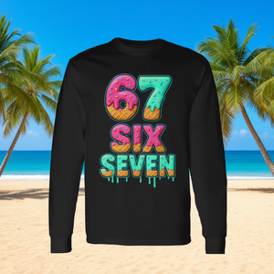 Six Seven 67 Ice Cream Drip T-shirt à manches longues pour hommes et garçons - Product Image 3