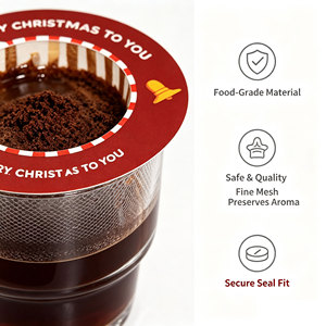 กระดาษกรองกาแฟแบบกรวยทรง UFO สำหรับคริสต์มาส ดีไซน์พิเศษ ทำมือ เกรดอาหาร สำหรับร้านกาแฟ - Product Image 1