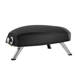 <span class=keywords><strong>Mini</strong></span> four à <span class=keywords><strong>pizza</strong></span> à granulés de 12 pouces à charbon de bois rotatif et four à gaz encastré pour la cuisine extérieure ou le jardin pour les petits espaces - Product Image 2