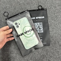 Kemasan Kantong Zipper PVC Kecil Berkualitas Tinggi dengan Cetak Kustom, Bagian Depan Buram dan Belakang Hitam Matte untuk Casing Ponsel, Perhiasan Rambut