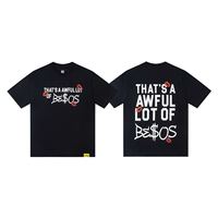Kaos Katun Murni Merek Trendy Amerika Berkualitas Tinggi, Unisex, Cetak Vintage Populer, Lengan Pendek