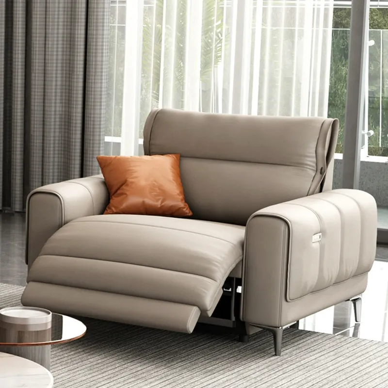 Moderne Microfiber Eerste Klas Italiaanse Stijl Echt Leer Comfortabele Duurzame Woonkamer Meubelset Intelligente Smart Sofa