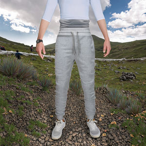 Pantalones Deportivos de Felpa para Hombre, Cintura Ajustada, Corte Slim, Servicio OEM, Personalizados, Color Verde, Casuales, con Bolsillos - Product Image 3