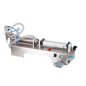 Sıvı dolum makinesi 100-1000ml hacim sıvı dolgu çift memeleri pnömatik dolum makinesi yapıştır yüksek viskoziteli iki kafa