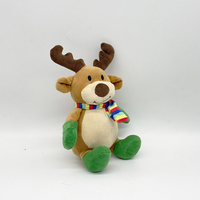 Peluche personnalisée renne, adorable animal en peluche avec logo brodé, jouet doux OEM ODM, cadeau pour enfants
