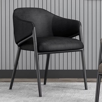 Chaise sans accoudoirs en similicuir VL, dossier haut, ergonomique, rembourrée en tissu, pour cuisine, salle à manger, salon, chambre