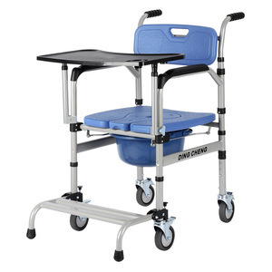 Siège <span class=keywords><strong>de</strong></span> toilette pour personnes âgées avec roulettes, <span class=keywords><strong>chaise</strong></span> <span class=keywords><strong>de</strong></span> toilette portable pour la baignade et la <span class=keywords><strong>douche</strong></span> <span class=keywords><strong>en</strong></span> intérieur, hauteur réglable - Product Image 1