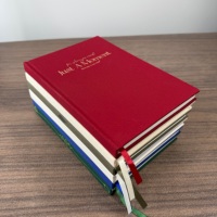 Carnet de notes personnalisé en tissu de lin format A5, reliure cousue à plat, couverture rigide, 100 feuilles, cadeau