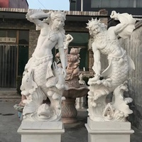 Sculpture de figurine grecque sculptée sur mesure, grande décoration extérieure pour maison, jardin, villa, parc, statue en marbre de soldat, sculpture en pierre