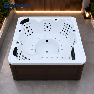 Baignoire de spa extérieure Whirlpool Yacuzzi, spas pour jardin Jakuzzi 6 personnes avec système Balboa - Product Image 4