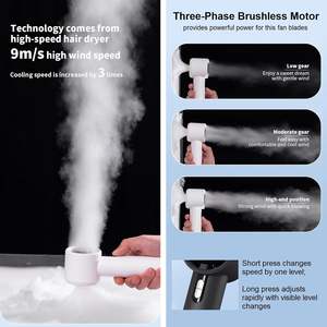 Ventilador de Mano Portátil de Alta Velocidad con 100 Velocidades, Pantalla LED de Energía, Mini Ventilador de Mano para Exteriores - Product Image 5