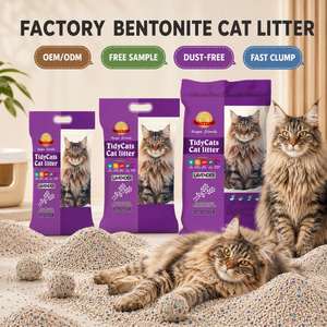 Litière Organique pour Chats à Base de Bentonite 20kg 8kg 4kg Contrôle des Odeurs Emballage Personnalisé - Product Image 1