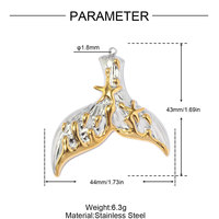 BM Accessoires d'été en gros DIY Pendentifs et breloques de mode pour femmes en acier inoxydable, motifs coquillage, grande étoile de mer et queue de poisson