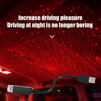 Mini Lámpara decorativa portátil LED USB ajustable coche Interior techo decoración techo estrella proyector proyección luz nocturna
