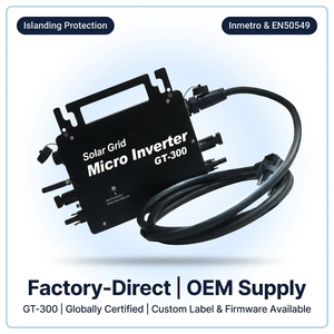 Micro-onduleur monophasé 300W 350W 400W 120V 230V étanche avec enregistreur de données WiFi pour installation solaire domestique - Product Image 1