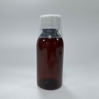 Bouteilles de médecine pharmaceutique en plastique ambré de 60ml 100ml 120ml 250ml personnalisées bouteille de sirop contre la toux orale