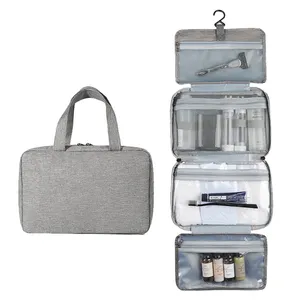 Travelsky Multifunctionele Vier Fold Waterdichte Reizen Draagbare Hand Make-Up Tas Toilettas Huidverzorging 3 In 1 Organizer Cosmetische Tas