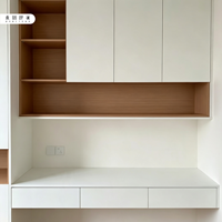 Suite de chambre à coucher moderne de luxe en bois, gain de place, avec lit tatami, armoire et bureau, mobilier pour petits espaces