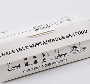 Cajas de Papel para Hot Dogs con Diseño Reciclado y Moderno, Caja para Donas Azul - Product Image 6