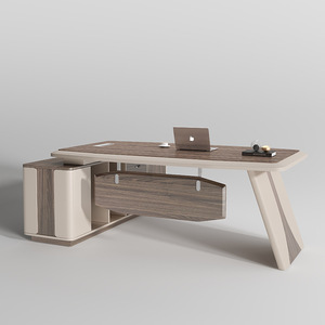Executive Desk H505 Artificial Board Storage Cabinet Office Manager Desk President Desk Combination - Product Image 2