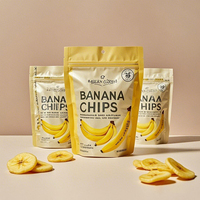 Pochette debout personnalisée avec impression Emballage en plastique pour croustilles conception emballage de croustilles sac pour croustilles alimentaires banane noix de coco
