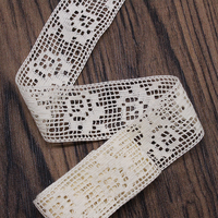 Nappe en dentelle douce en pur coton personnalisée, élégante décoration textile pour la maison, dentelle ajourée tissée pour vêtements, chaussures et sacs