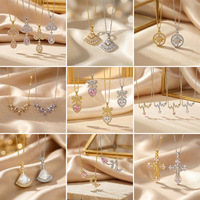 Collier tendance en cuivre plaqué or incrusté de zircon, style niche de luxe léger, polyvalent, élégant et simple pour femme