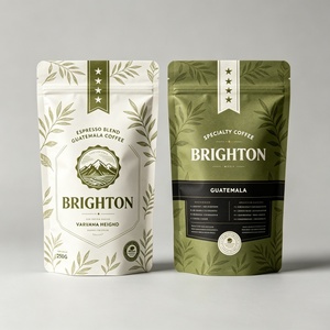 Custom Logo Sustainable <b>PLA</b> Coated Biodegradable Kraft Paper Bag Compostable Food Pouch for Tea Matcha Powder Packaging - Product Image 1