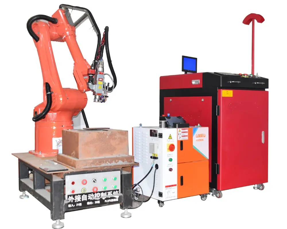 Robot soldador láser de fibra de brazo, 3000W, 2000 vatios, sistemas de máquina de soldadura láser robótica