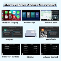 Boîtier décodeur portable Viknav Linux System Sienna 2015-2017, USB sans fil, Apple CarPlay, Android Auto, écran tactile 8 pouces 1280x480