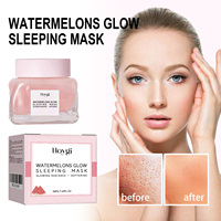 Masque de nuit à la pastèque HOYGI, à base de plantes, resserre les pores, réduit les taches brunes, éclaircit, hydrate en profondeur, pour tous types de peau