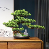 Plantes artificielles en bonsaï, petites plantes artificielles en pot, pin artificiel en bonsaï pour la décoration de bureau, de maison ou de table