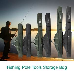 Sac de transport portable en toile pour cannes à pêche certifié BSCI, étui de rangement pour cannes et moulinets, organisateur d'équipement 100/130/150cm - Product Image 5