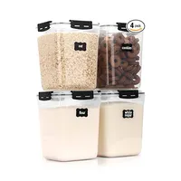 4Pc Large Food Storage Container 176Oz, BPA Free for Flour, Sugar