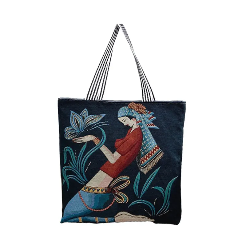 Designer's New Canvas Women's Handbag Fashionable Painted Women's Tote Bag Luxurious Large Capacity Women's Shoulder Bag