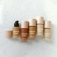 Fond de teint liquide imperméable à couverture totale, minimise les pores, blanchissant, végétalien, correcteur, hydratant, maquillage de luxe - Logo personnalisé