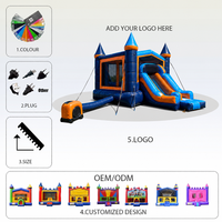 Château gonflable portable en nylon Noco sur le thème des animaux pour 3 enfants, utilisation en extérieur pour garderie