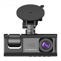 Cámara para Auto de 3 Canales 1080p HD, Grabador de Video para Auto con Cámara Delantera, Trasera e Interior, Caja Negra DVR, Grabación de Conducción