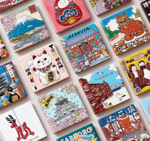 Imanes de Cerámica para Refrigerador, Estilo Clásico, Color Verde, Producción de Fábrica al por Mayor, Imanes Cuadrados de Cerámica Japonesa - Product Image 1