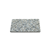 Panneau en cristal de carbone à texture de marbre blanc, 0,2 mm, surface brillante UV, imperméable, pour décoration murale