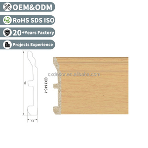 Rodapié de Estilo Tradicional PS, Aspecto de Madera Maciza Marrón, Marco <span class=keywords><strong>Lacado</strong></span>, Ligero, Impermeable, Rodapié de Pared - Product Image 1