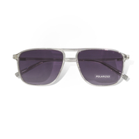 Lunettes de soleil à double pont personnalisées Lunettes de soleil polarisées à clip magnétique avec monture TR90 de haute qualité