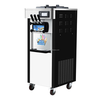 Grote Capaciteit Commerciële Ijs Machine Volautomatisch Fruit 3 Smaken Staande Nieuwe Softijs Machine Voor Restaurants