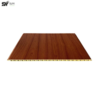 Panneau mural WPC antibactérien facile à nettoyer, imperméable, revêtement mural en bois-plastique, design moderne, pour usage domestique et hôtelier